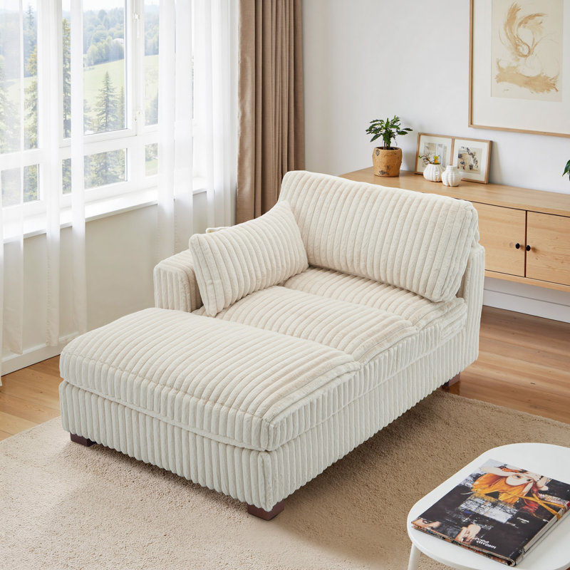 Bukvice Chaise Lounge, Left Hand Facing, White