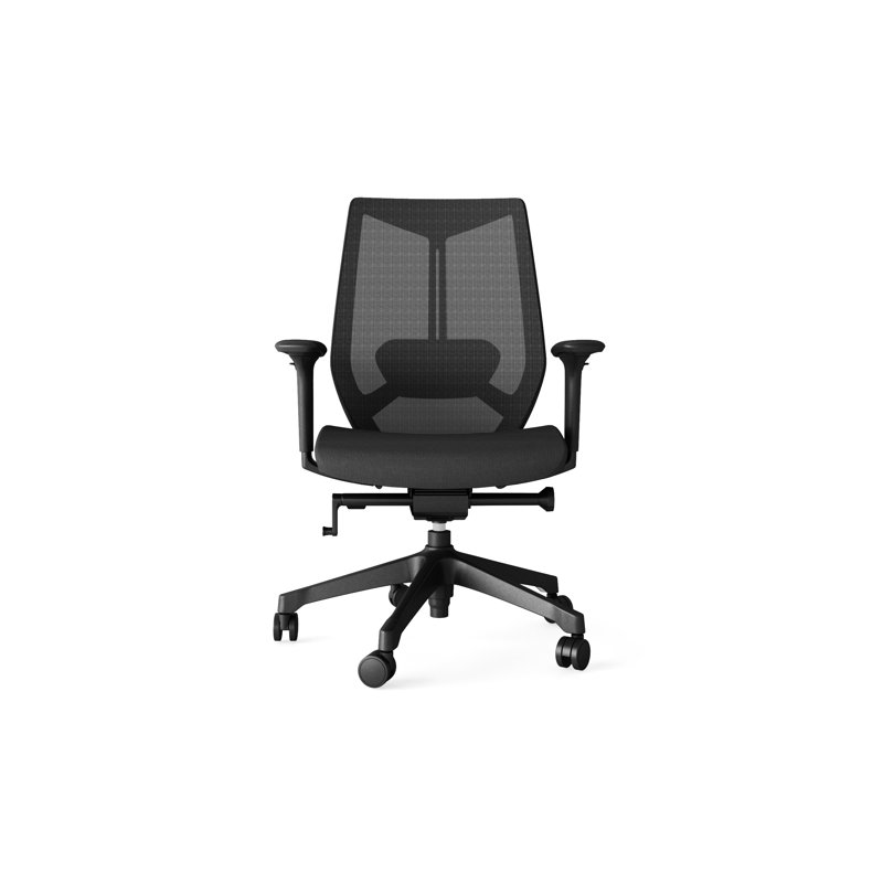 Chaise de travail ergonomique en maille avec soutien lombaire Ignite, Noir, noir, noir, noir