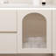 Cream style simple bathroom cabinet.-110944884