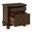 Table de chevet classique avec placage de bouleau brun