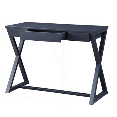 Console Table With X-Shape Base And 1 Drawer, Entry Table