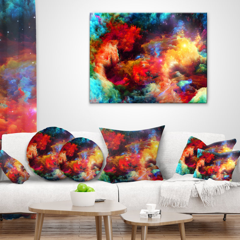 Coussin lombaire de fusion de peinture fractale
