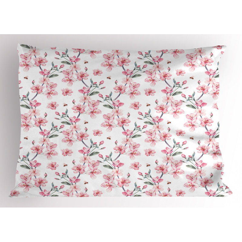 Garden Polyester Floral Sham Set, Queen
