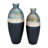 Glass Vase Modern Decorative Accent with Textured Band and Curved Silhouette for Contemporary Interiors and Stylish Design Enhancements in Living Room or Entryway Display Arrangement-1507726760