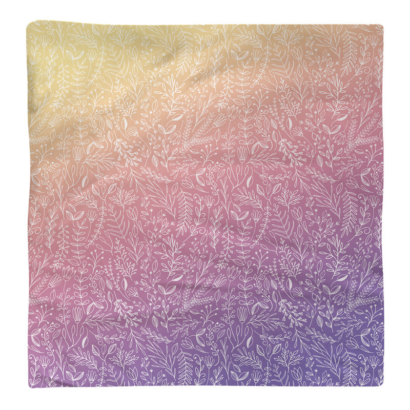 Serviette en coton Ditsy, H 0,1 po x l 10 po x P 10 po, Dégradé coucher de soleil, Sergé de polyester