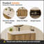 Armoire murale pliante en chêne doré de 30 pouces avec lavabo en céramique - Installation brevetée en 1 minute, peu encombrante et facile à assembler-2001725526
