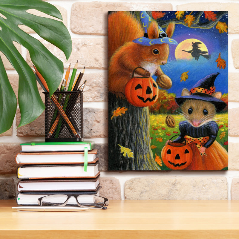 «Nuts For Halloween1» par Bridget Voth, H 16 po x l 12 po x P 0,75 po