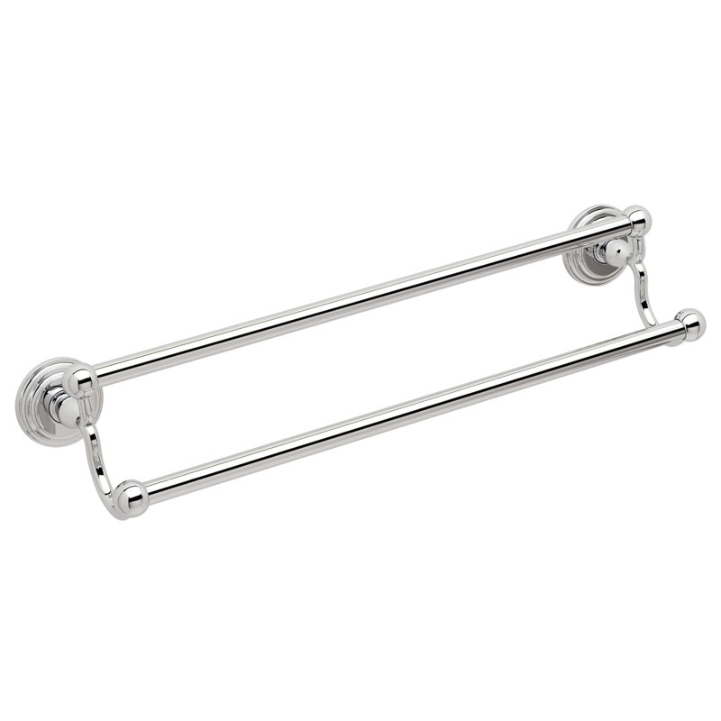 Chelsea Double Towel Bar, Polished Chrome, 4.05" H x 26.56" W x 5.25" D