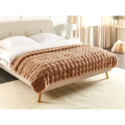 SALKA Polyester Striped Bedspread