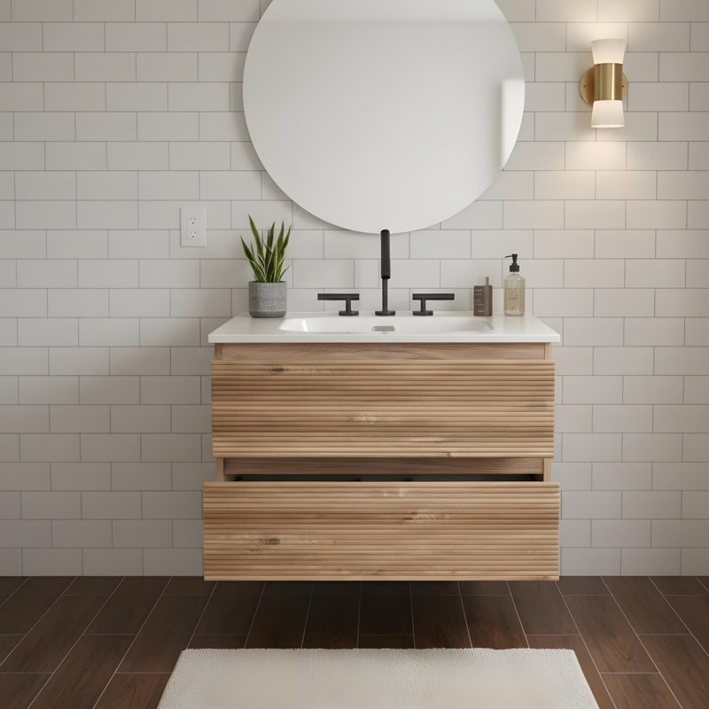 Modern Bathroom Large Storage Vanity