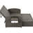 2 Pe Reclining Lounge, Gray, Adjustable Back, With Comfortable And Water- Fabric Covers Chaise Lounge For 2, Protected Cushions-1156369645