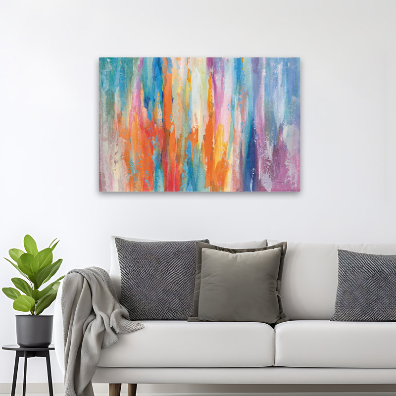 Art turquoise et turquoise, H 32 po x l 48 po