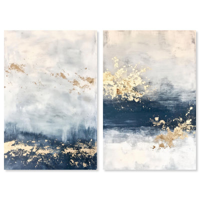Inner Cosmos Duo Canvas Print Living Room Decor by Art Remedy, Gallery Wrapped, 16 x 24