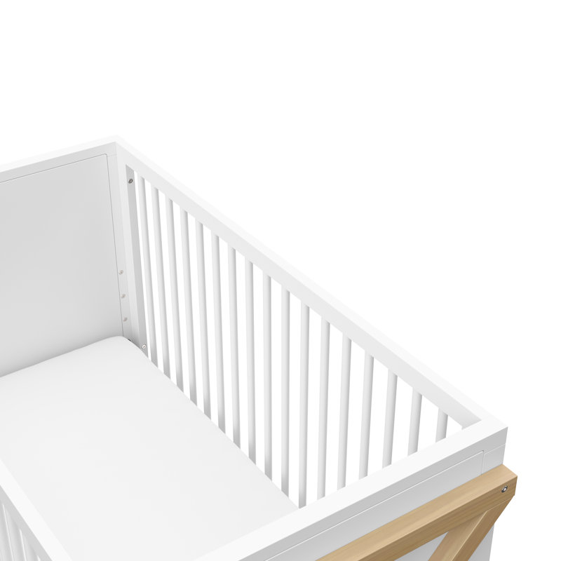 Lit de bébé convertible 3-en-1 Equinox, Blanc / Bois flotté