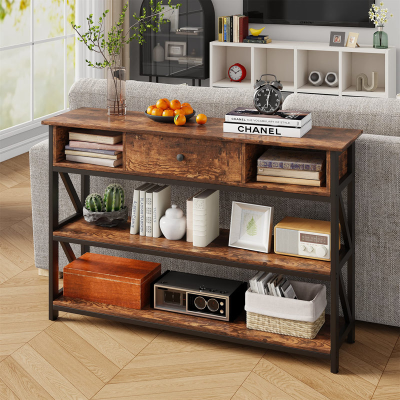 Alhanouf 10cm Console Table, Brown/Black