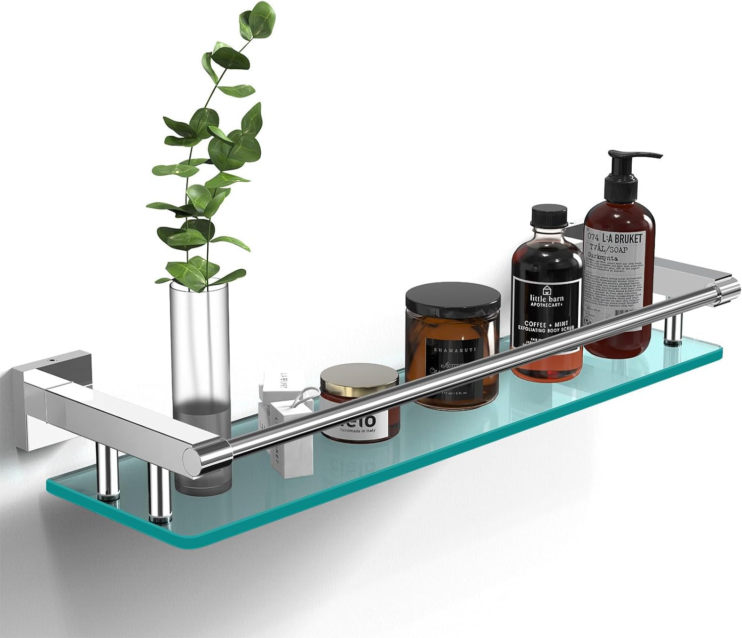 Wrought Studio Brandow Glass Wall Bathroom Shelves Wayfair