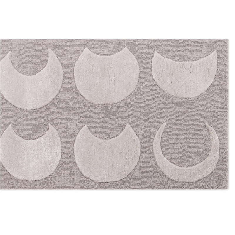 Tapis gris en laine / viscose touffeté à la main Dances in the Moonlight, Rectangle 9 pi x 12 pi