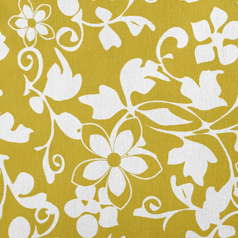 Coussin décoratif en polyester floral, H 20 po x l 20 po, Carré
