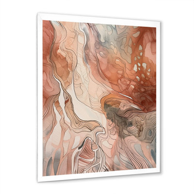 Chocolate Dreams Terra Cotta Abstract Watercolor - Abstract Painting Wall Decor