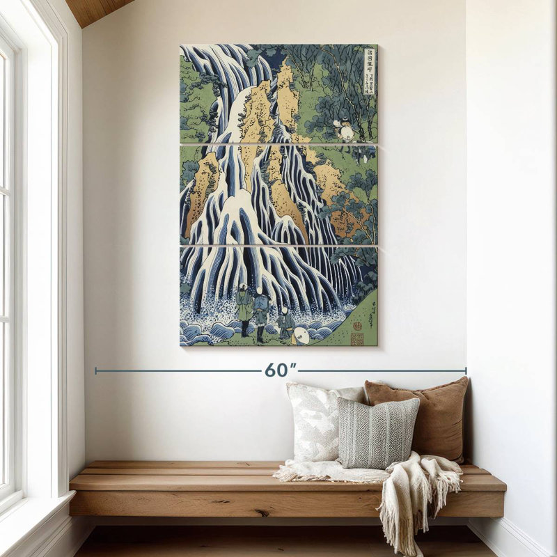 Cascade Alvord Kirifuri près de Kurokami, H 50 po x l 32 po