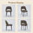 Modern Upholstered Dining Chair with Curved Back & Metal Legs-716042677