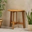 Table bistro semi-ronde en bois, pliable avec charisme naturel
