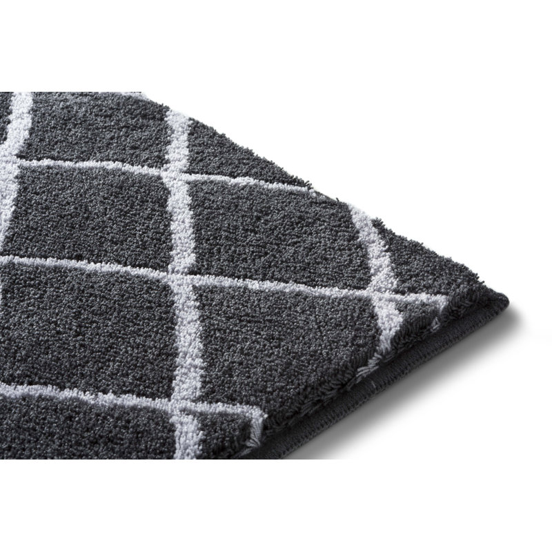 Diamond Non-Slip Bath Rug, 70 x 120cm, Natural