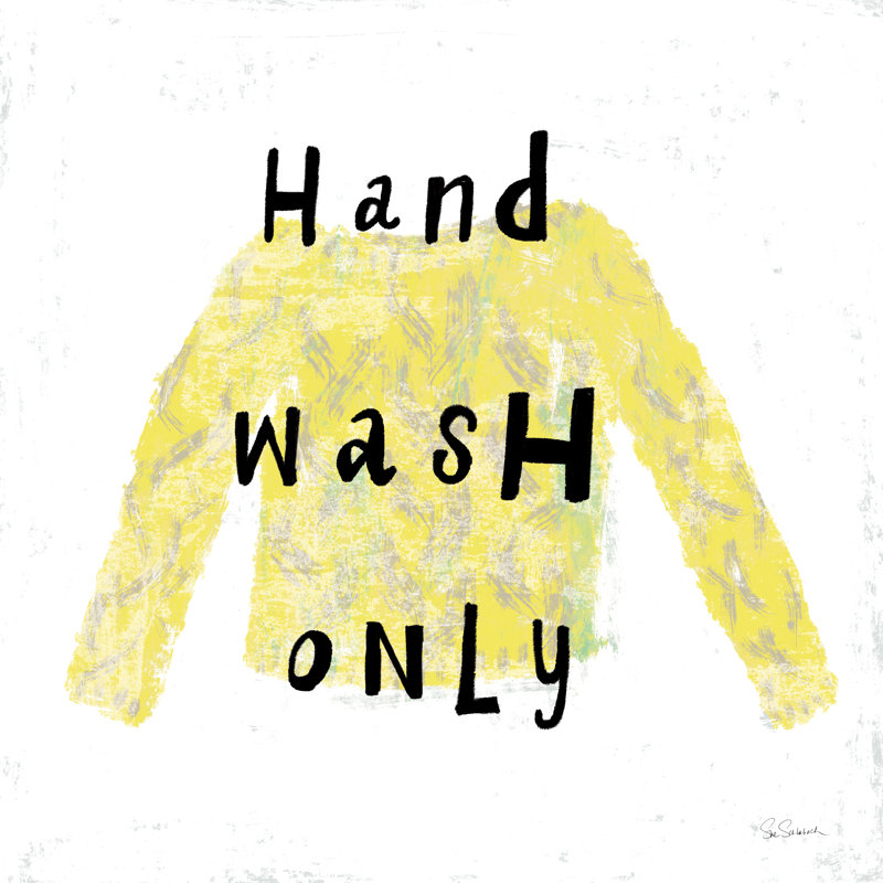 Laundry Rules IV by Sue Schlabach - No Frame Print on Canvas, 30cm H x 30cm W x 3.8cm D