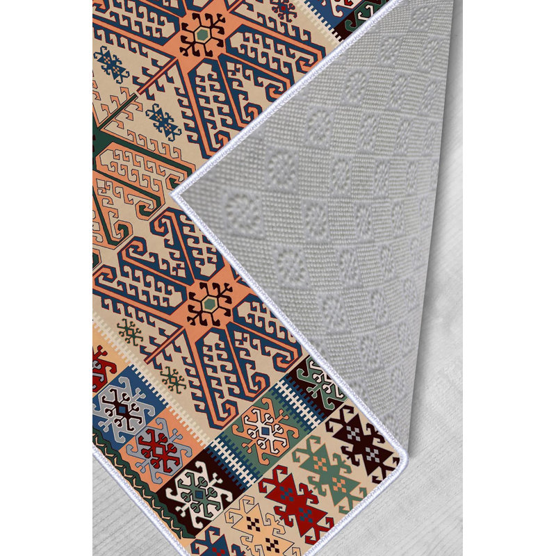 Premium Hall Carpet, 2.6 x 4.9 Feet, 100% Polyester, 650 gr/m² | Antibacterial, Non-Slip PVC Dot Underside, 0.3 in Pile Height | Machine Washable, 3D Digital Print, Durable & Stylish for Home Décor