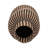 Keianna Vase Rattan Chevron Pattern 13" Multicolor Brown Black Ivory for Home Office Bedroom Living Room Decor