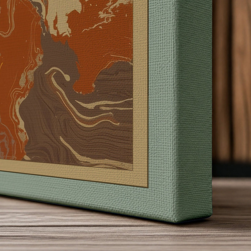 Earthen Flow Boho - Wrapped Canvas, 18x12 - 45.7 x 30.5 cm, Sage Border