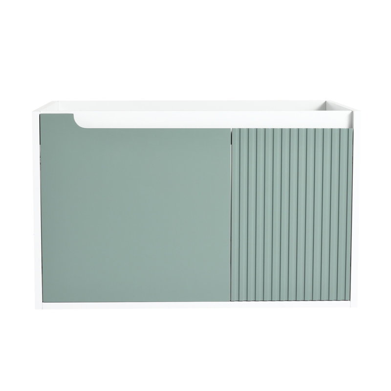Meuble-lavabo compact avec finition rouille et grande capacité de rangement, 30"