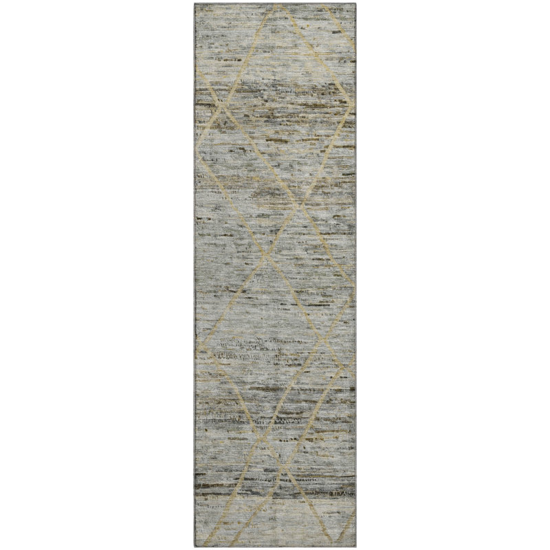 Premium Machine Washable Honig AMF1658 Diamonds Rug, Runner 2'3" x 7'6"
