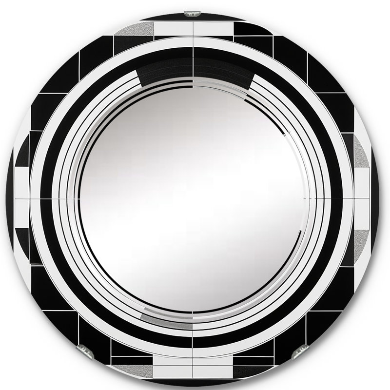 Burkcrest - Miroir mural moderne rond, 24 po x 24 po
