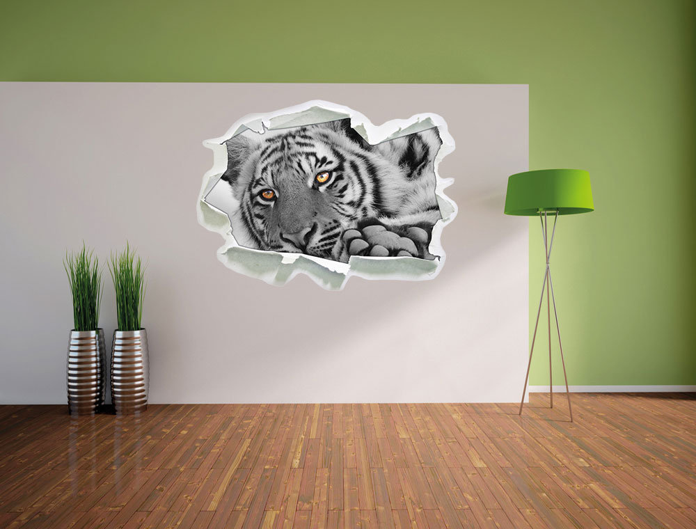 Entspannter Tiger Wandsticker