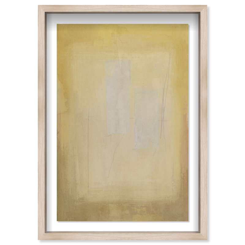 Golden Haze Print by Oliver Gal, 16.5" H x 11.5" W, Natural Oak Shadowbox