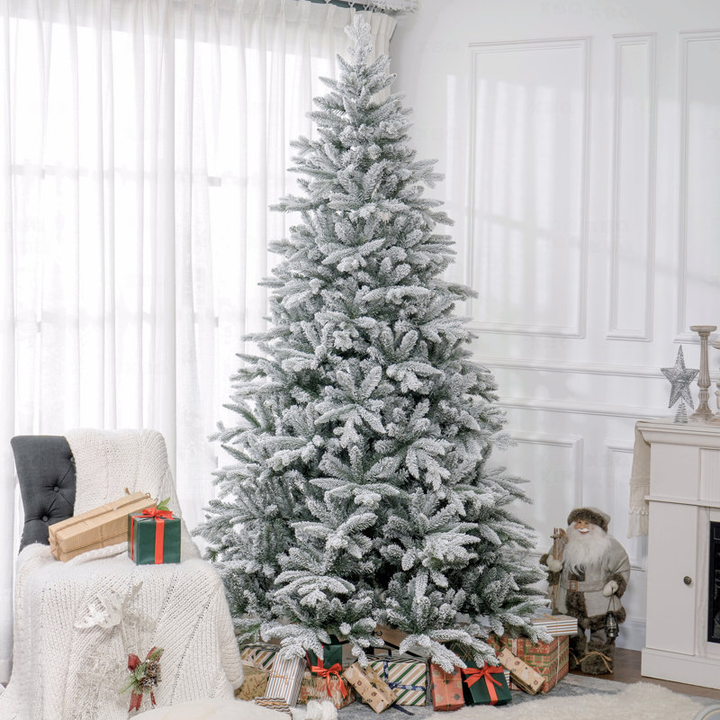 Arbre de Noël artificiel enneigé 8 pi., H 7 pi 9 po