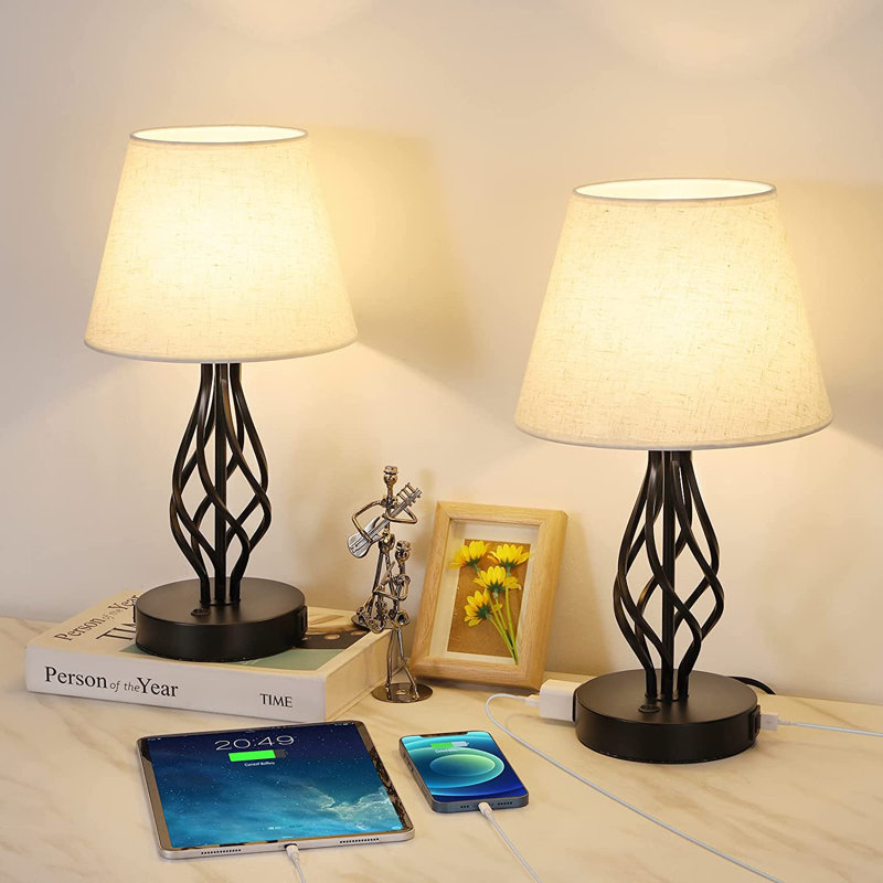 Lampe de table USB en métal Jociel