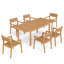 Ensemble de table extensible en bois massif pour 6 personnes-1713244449