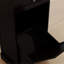 Armoire poubelle de cuisine inclinable noire, à densité moyenne qui ne se déformera pas, cache et garde bien peinte E1, peut contenir de la nourriture pour animaux, manuel d'assemblage inclus