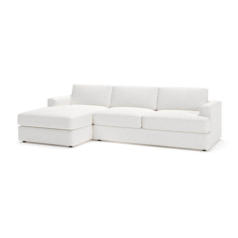 Cayden Sectional, Nomad Snow Crypton® Chenille, Left Hand Facing