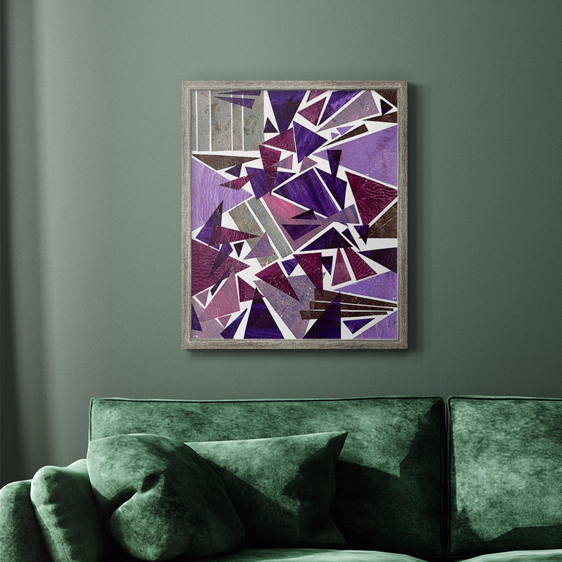 «Purple Dream I», toile encadrée de qualité supérieure - prête à être accrochée, Argent patiné, H 24 po x l 20 po
