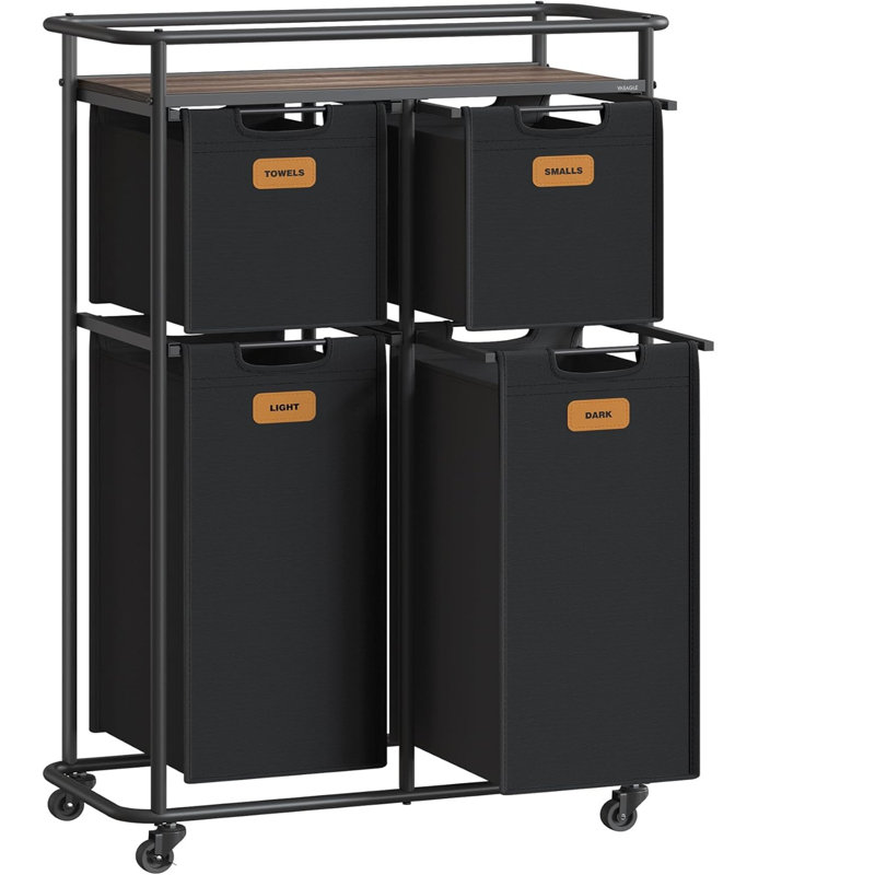 Bhargava Rolling Laundry Sorter with Handles