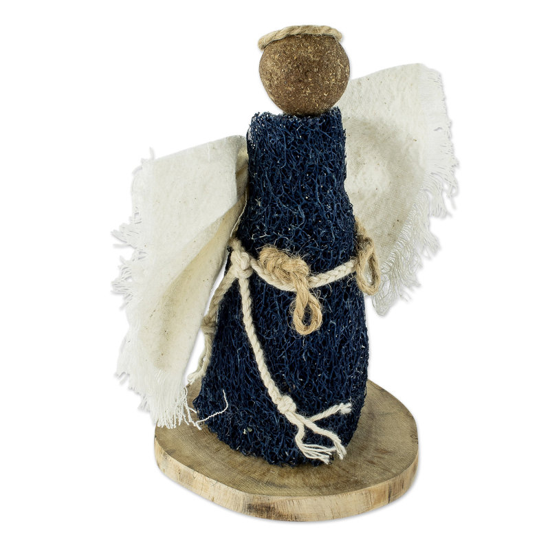 Statuette ange de nuit en fibre naturelle Trinx