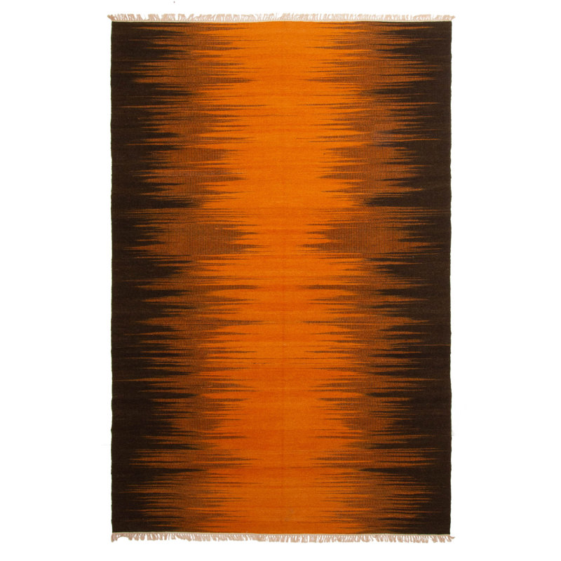Kilim orange brûlé Ethier 5 pi 6 po x 8 pi 0 po