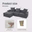 Canapé modulaire convertible convertible en microfibre-333597364