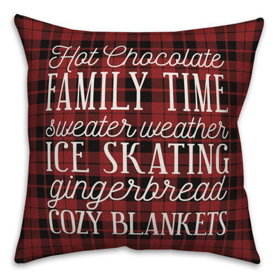  Coussin Winter Winter on Red