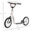 Scooters réglables pour enfants en blanc, roues gonflables en acier de 54,8 x 22,8 x 35,5 po