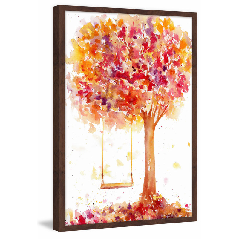 «Tree Swing» par Lindsay Megahed - reproduction de cadre photo, H 18 po x l 12 po x P 1,5 po