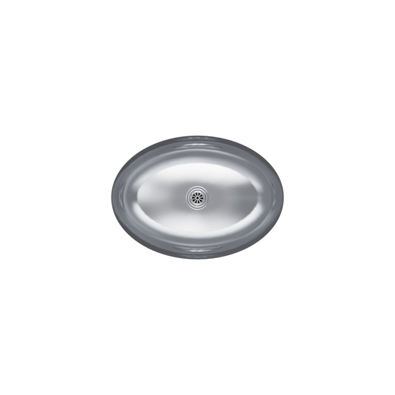 Rhythm® Metal Oval Drop-In Bathroom Sink, Mirror
